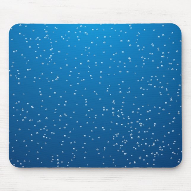Deep Blue Water and TIny Bubbles Mouse Pad (Front)