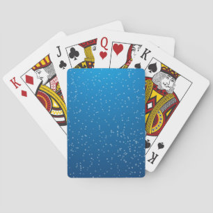 Deep Blue Water and TIny Bubbles Playing Cards