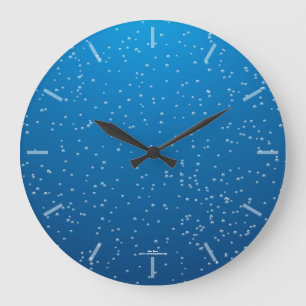 Deep Blue Water With Little Bubbles Clock
