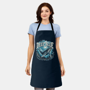 DEEP BLUE Whale Ocean Adventure Apron