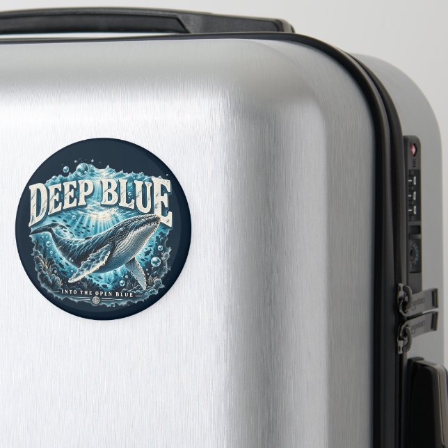 DEEP BLUE Whale Ocean Adventure Magnet (In Situ (Luggage))