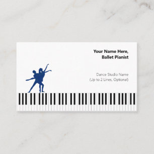 Deep Blues I PDD White Ballet Pianist  Business Card