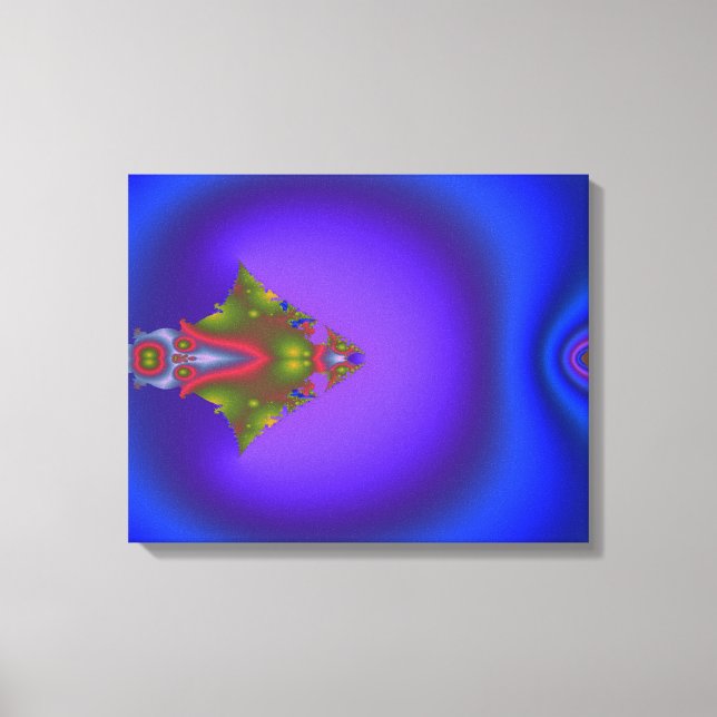 Deep Bluish Fractal Canvas Print (Front)