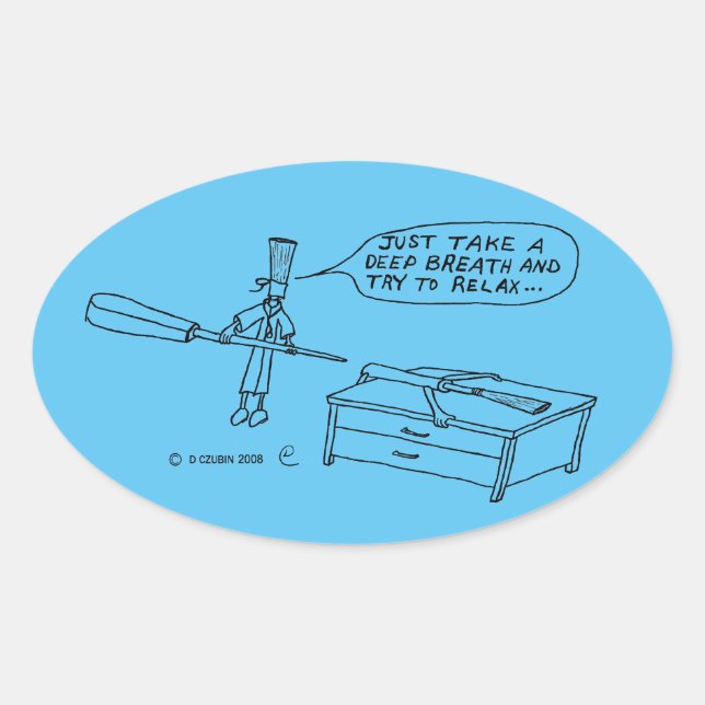 Deep Breath Oval Sticker (Front)