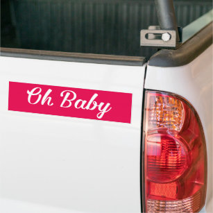 Deep Bright Pink Girly Girl Bumper Sticker
