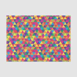 Deep Bright Triangles - Modern Abstract Pattern Tissue Paper