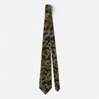 Deep Brown Camouflage in Dark Olive  and Grey Tie