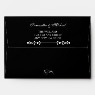 Deep Brown Wedding Envelope