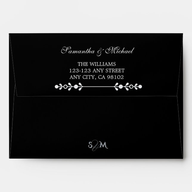 Deep Brown Wedding Envelope (Back (Top Flap))