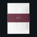 Deep Burgundy Elegant Classic Wedding Invitation Belly Band<br><div class="desc">Classic style wedding invitation belly bands featuring a simple yet elegant design in a deep burgundy color that is perfect for a fall wedding or a winter / Christmas wedding.</div>