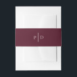 Deep Burgundy Elegant Classic Wedding Invitation Belly Band<br><div class="desc">Classic style wedding invitation belly bands featuring a simple yet elegant design in a deep burgundy color that is perfect for a fall wedding or a winter / Christmas wedding.</div>