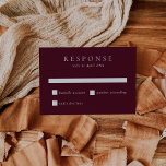 Deep Burgundy Elegant Classic Wedding RSVP Card<br><div class="desc">Classic style wedding rsvp card featuring a simple yet elegant design in a deep burgundy color that is perfect for a fall wedding or a winter / Christmas wedding.</div>