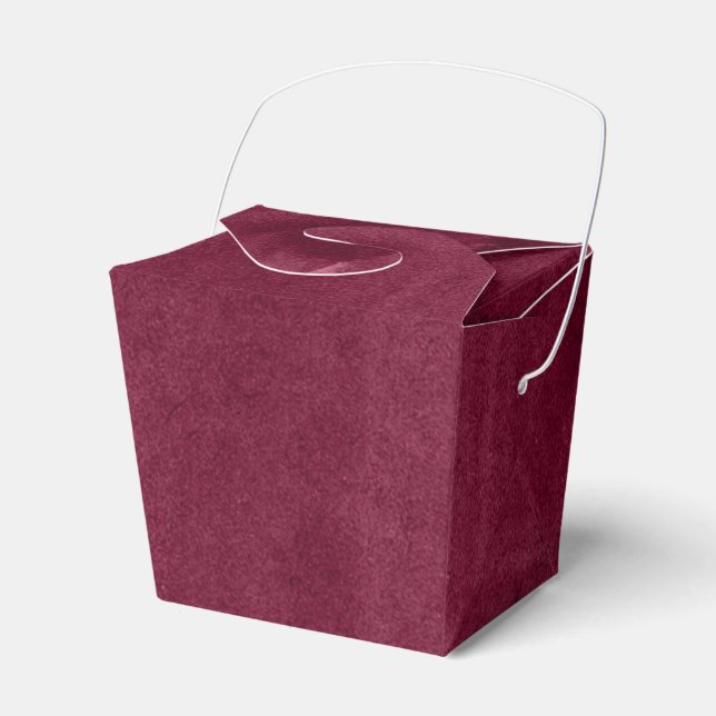 Deep Burgundy Grunge Favour Box (Front Side)