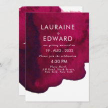 Deep burgundy red watercolor abstract ink wine red