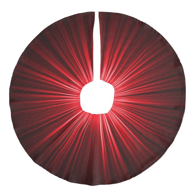 Deep Burgundy Wine Red Christmas Tree Skirt (Front)