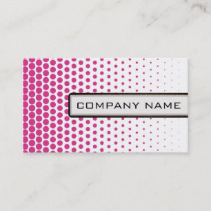 Deep Cerise Polka Dots Elegant Modern White Business Card