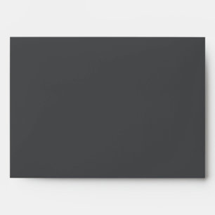 Deep Charcoal Gray Solid Color Envelope