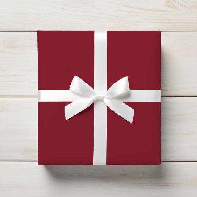 Deep Cherry Red Wine Burgundy Solid Wrapping Paper (Creator Uploaded)