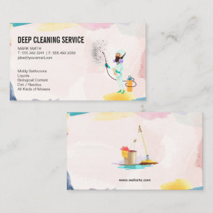 Deep Cleaning Worker Business Card