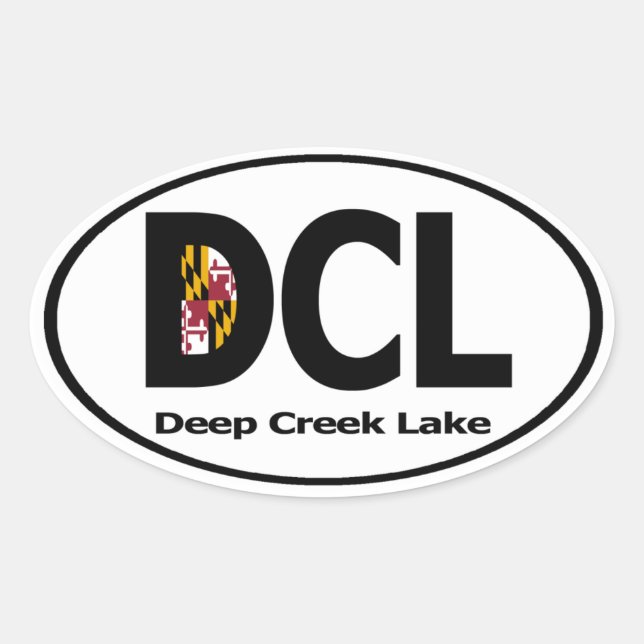Deep Creek Lake Decal (set of 4) Oval Sticker (Front)