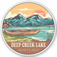 Deep Creek Lake Maryland Boating Fishing Emblem
