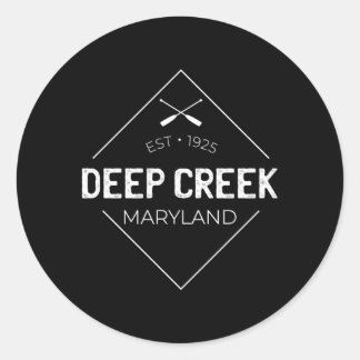 Deep Creek Lake Maryland Classic Round Sticker