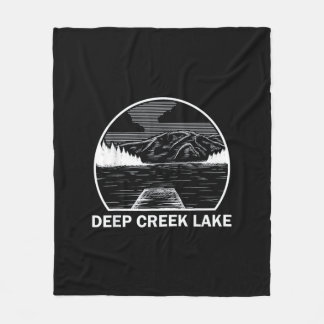 DEEP CREEK LAKE MARYLAND FLEECE BLANKET