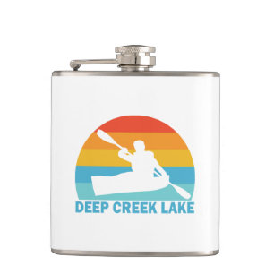 Deep Creek Lake Maryland Kayak Hip Flask