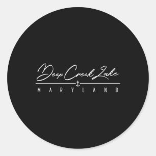 Deep Creek Lake Md Classic Round Sticker