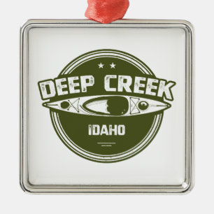 Deep Creek Wild And Scenic River Idaho Kayaking Metal Tree Decoration