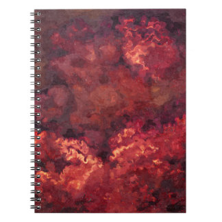 Deep Crimson Fire Cloud Abstract Notebook