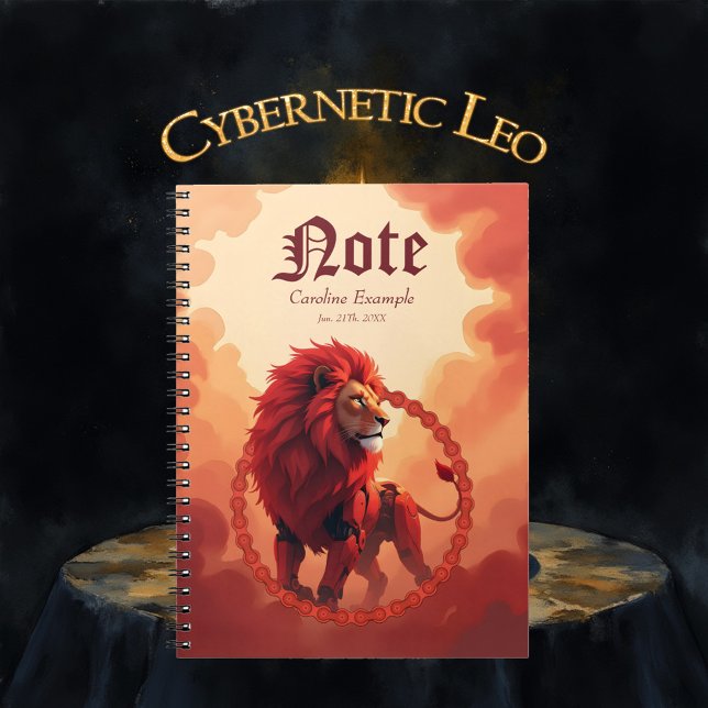Deep Crimson Glow – The Lion of Burning Destiny.   Notebook (Creator Uploaded)