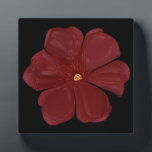 Deep Crimson Moody Bloom Glossy Dark Botanical Flo Plaque<br><div class="desc">Embrace the drama of nature with this deep crimson bloom. This striking digital illustration features a bold red flower with a high-gloss, almost porcelain finish, set against a deep, moody background. Perfect for lovers of dark botanical art, gothic garden aesthetics, and moody floral decor. This piece captures a sense of...</div>
