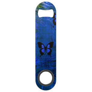 Deep dark blue and black fancy butterflies
