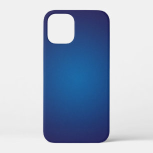 Deep Dark Blue Grainy Vignette iPhone 12 Mini Case