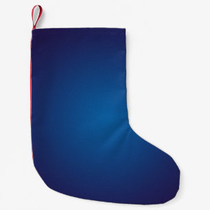 Deep Dark Blue Grainy Vignette Small Christmas Stocking
