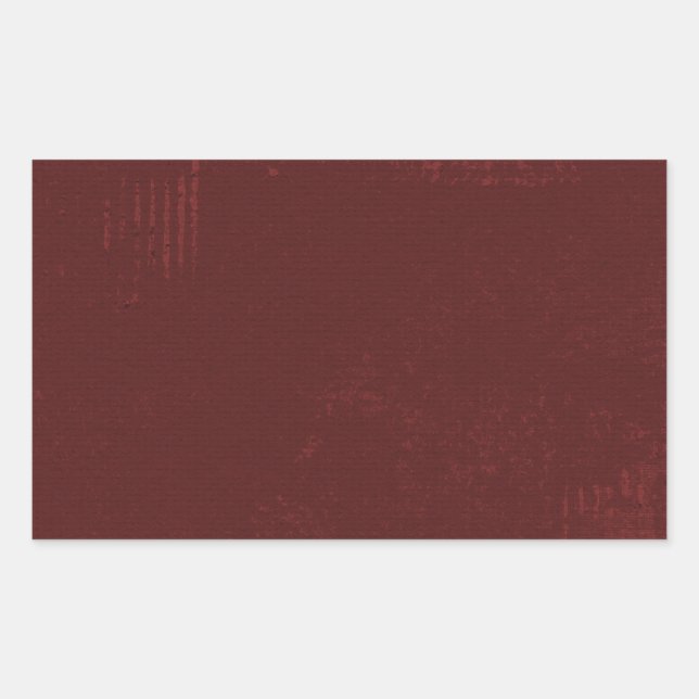 DEEP DARK RICH MAROON RED BURGUNDY TEXTURE TEMPLAT RECTANGULAR STICKER (Front)