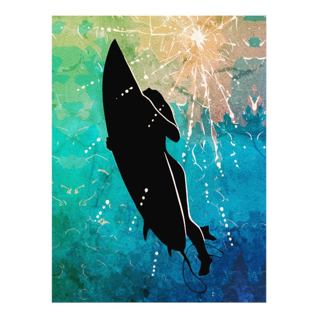 Deep Dive – Surfer's Underwater Journey Photo Print (Front)