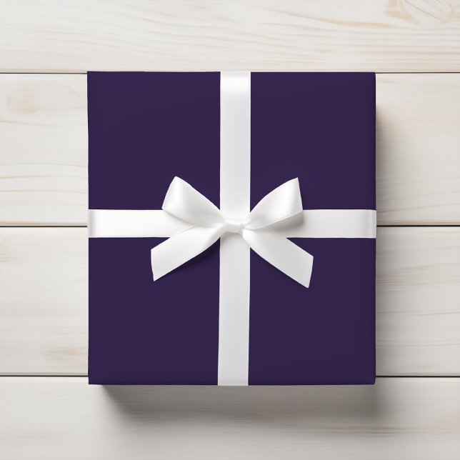 Deep Eggplant Plum Violet Purple Solid Colour Wrapping Paper (Creator Uploaded)