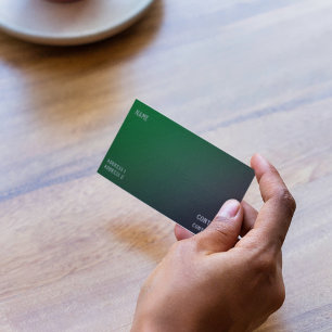 Deep Emerald Green gradient  Business Card