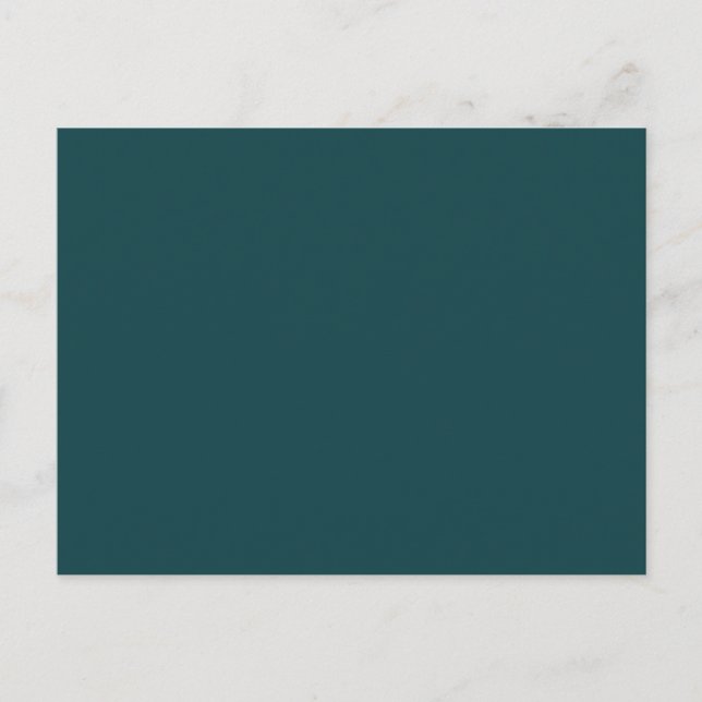 Deep Emerald Green Solid Trend Colour Background Postcard (Front)