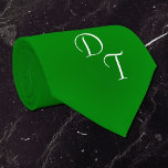 deep emerald    - your monograms tie<br><div class="desc">Solid colour necktie in deep emerald green (# 046307). You can personalise this necktie with your own monograms. This colour is trendy and timeless, like a 55th wedding anniversary . Also ideal for the zodiac sign Aries It is a bold and dynamic fire sign, and the rich, vibrant hue of...</div>