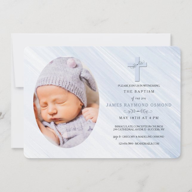 Deep Faith Photo Religious Invitation (Front)