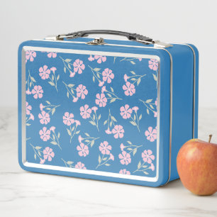 Deep Floral Pattern Metal Lunch Box for Stylish St