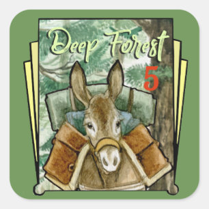 Deep Forest 5 Square Sticker