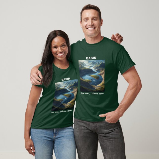 Deep Forest Basin Geography T-Shirt (Unisex)