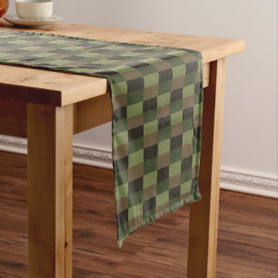 Deep Forest Color Combination Short Table Runner