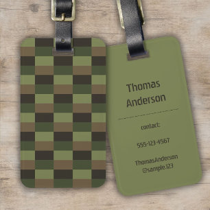 Deep Forest Colour Combination Luggage Tag