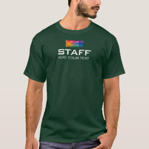 Deep Forest Green Staff Member Double Sided Mens T-Shirt