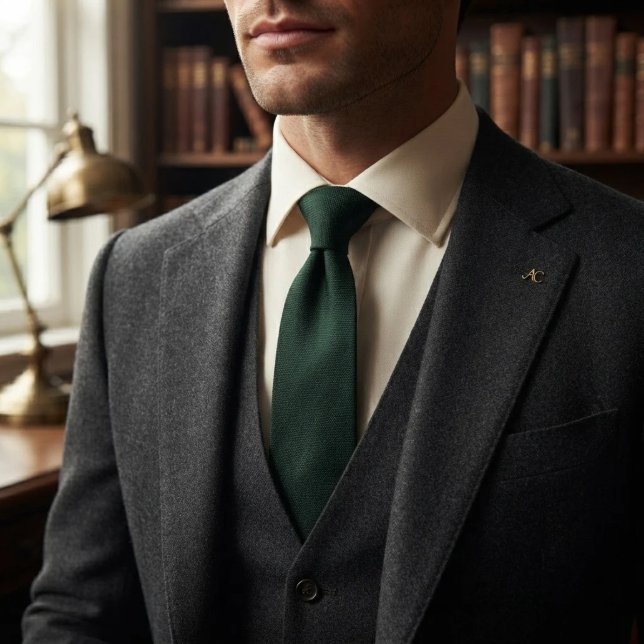 Deep Forest Green Textured Tie (Creator Uploaded)